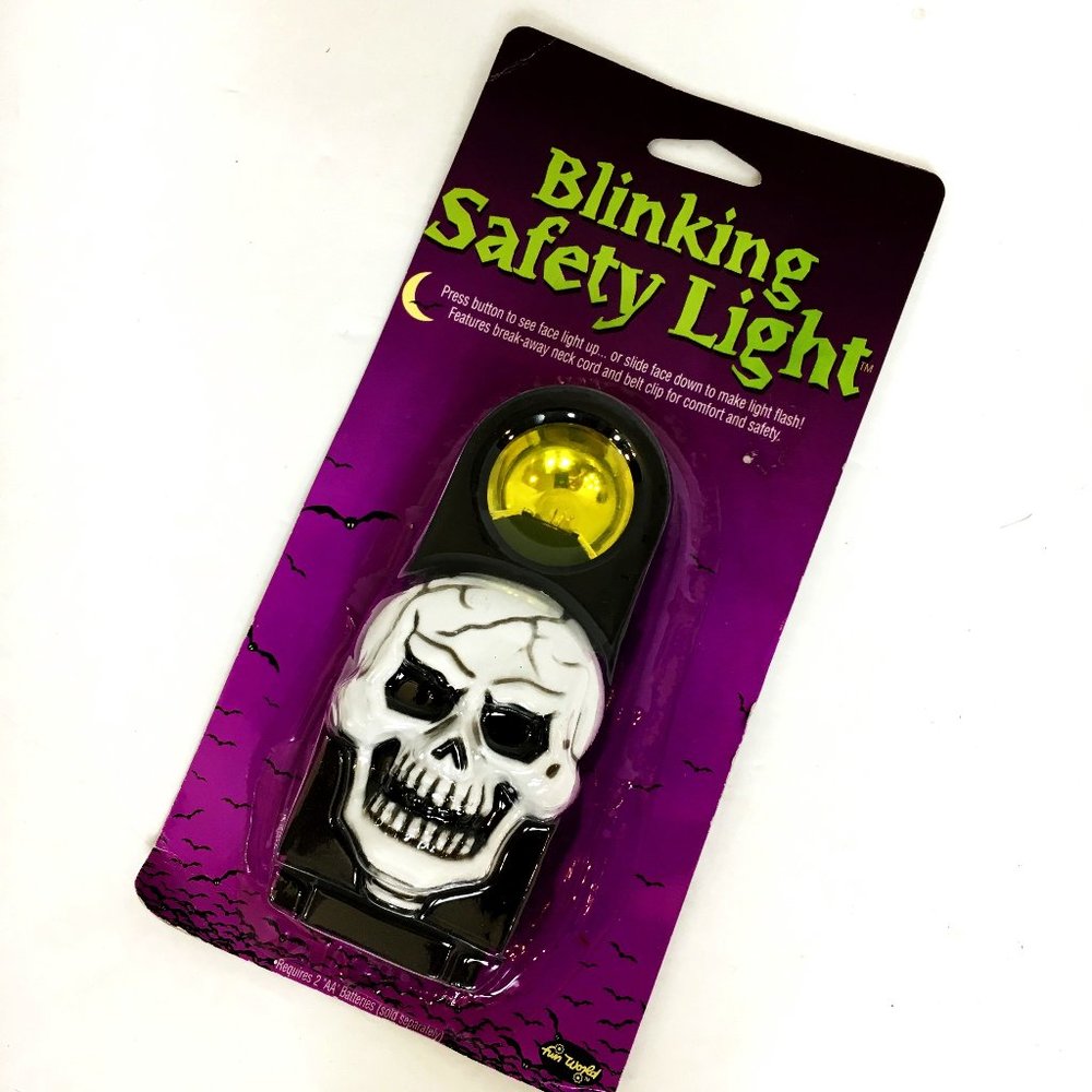 Fun World Blinking  Safety Light Skull Easter Unlimited NWT NOS